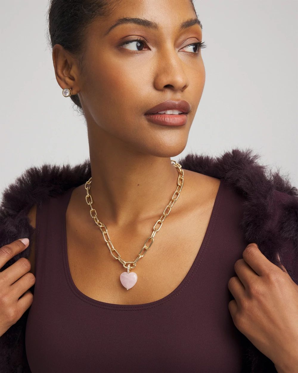 Genuine Quartz Heart Pendant Necklace | Chico's